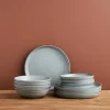 Robert Gordon Dinner Sets-12pc Potters Collection Dinner Set / Grey Smoke